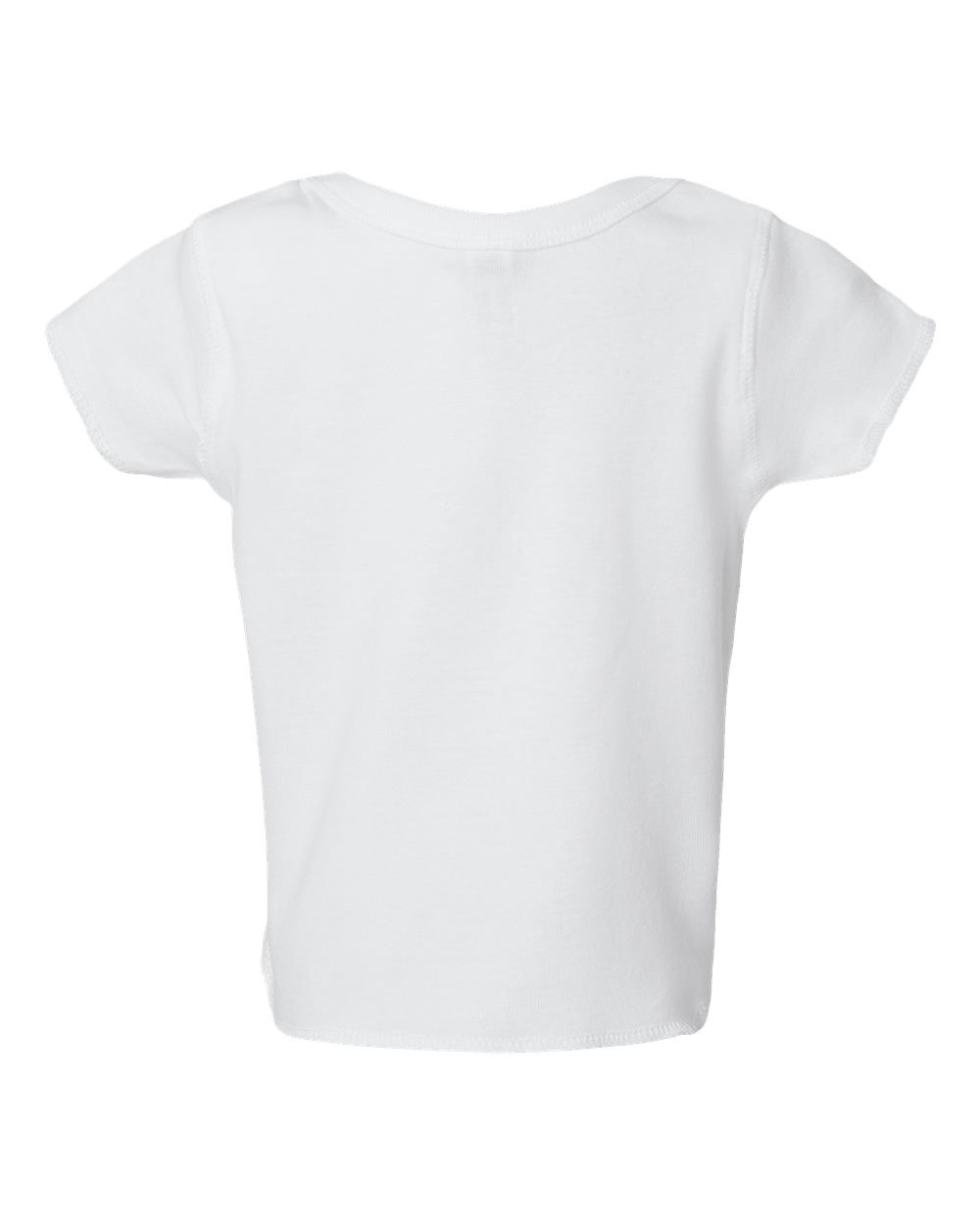 Rear View of White Infant Baby Rib Tee - 3400