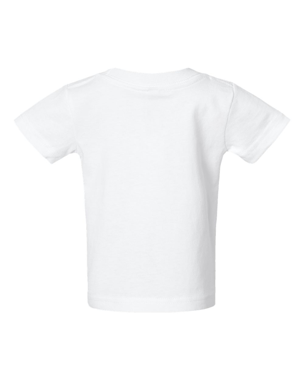 Front View of White Infant Cotton Jersey Tee - 3401