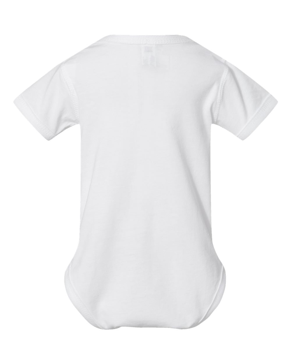 Front View of White Infant Fine Jersey Bodysuit - 4424