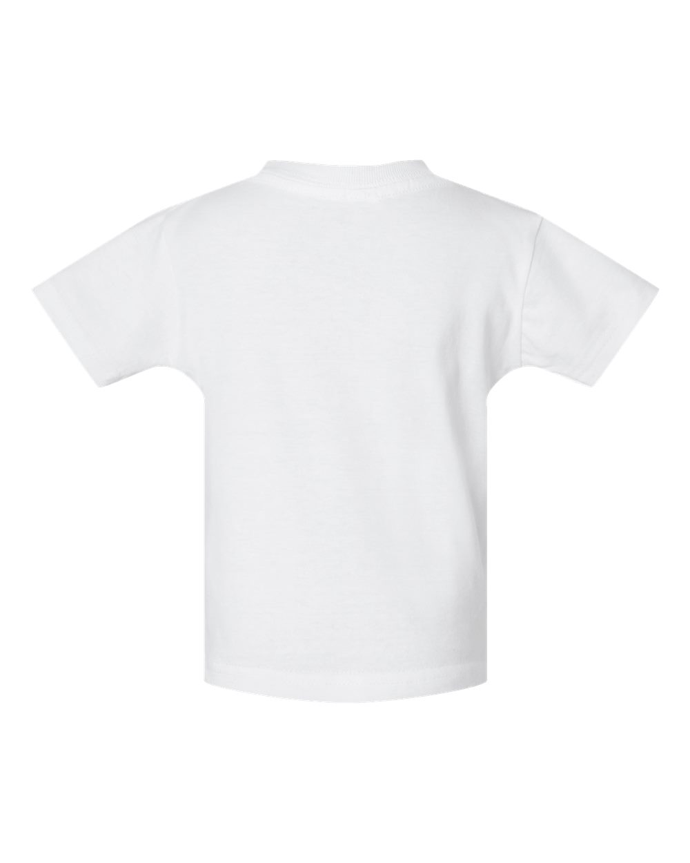 Front View of White Infant Fine Jersey Tee - 3322