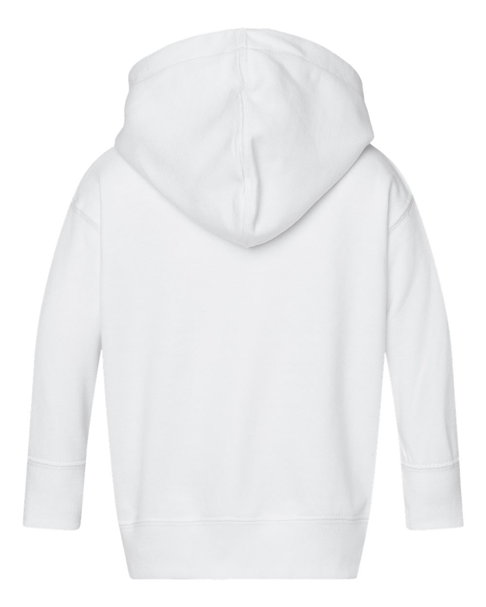 Rear View of White Infant Full-Zip Fleece Hoodie - 3446