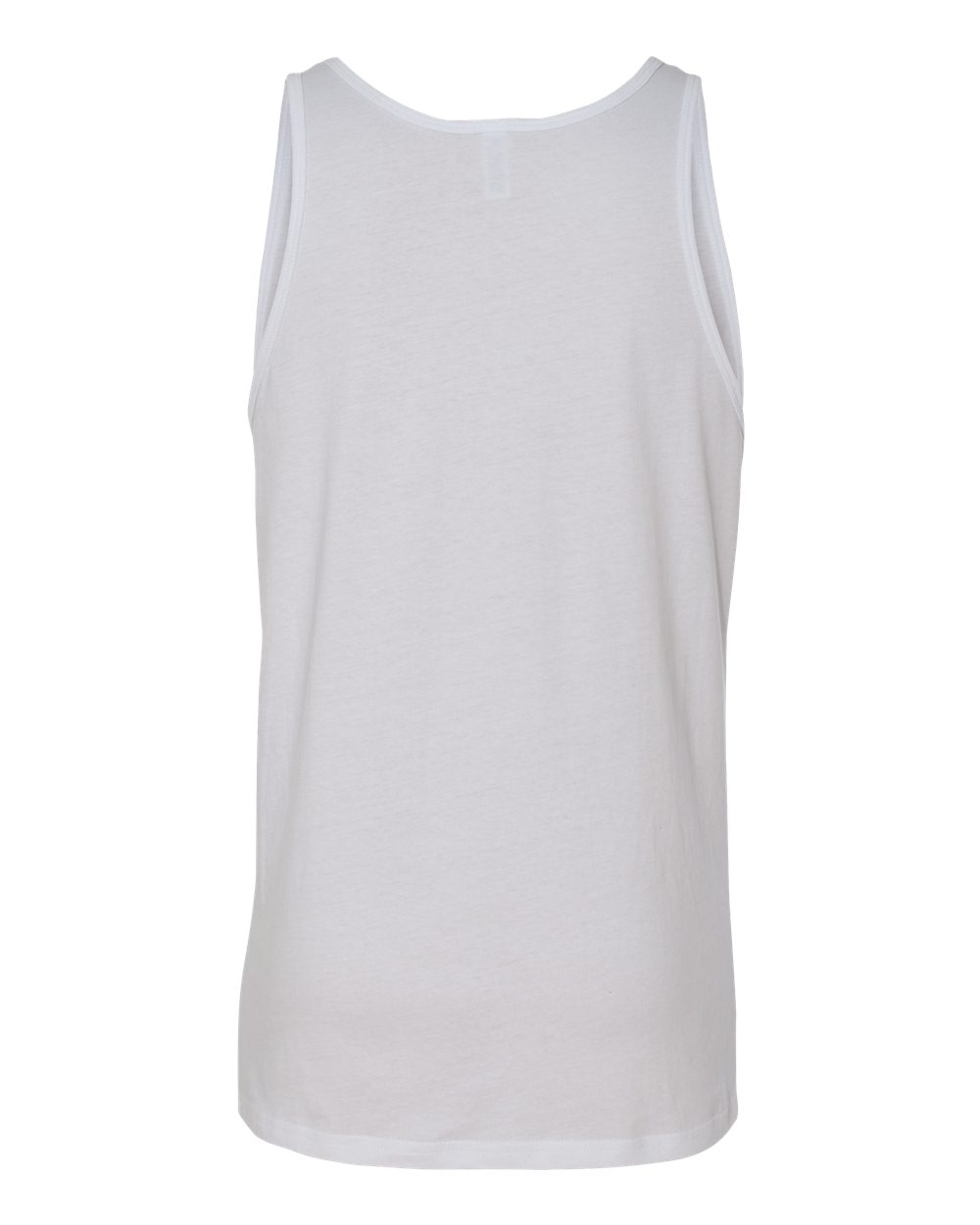 Rear View of White Jersey Tank - 3480