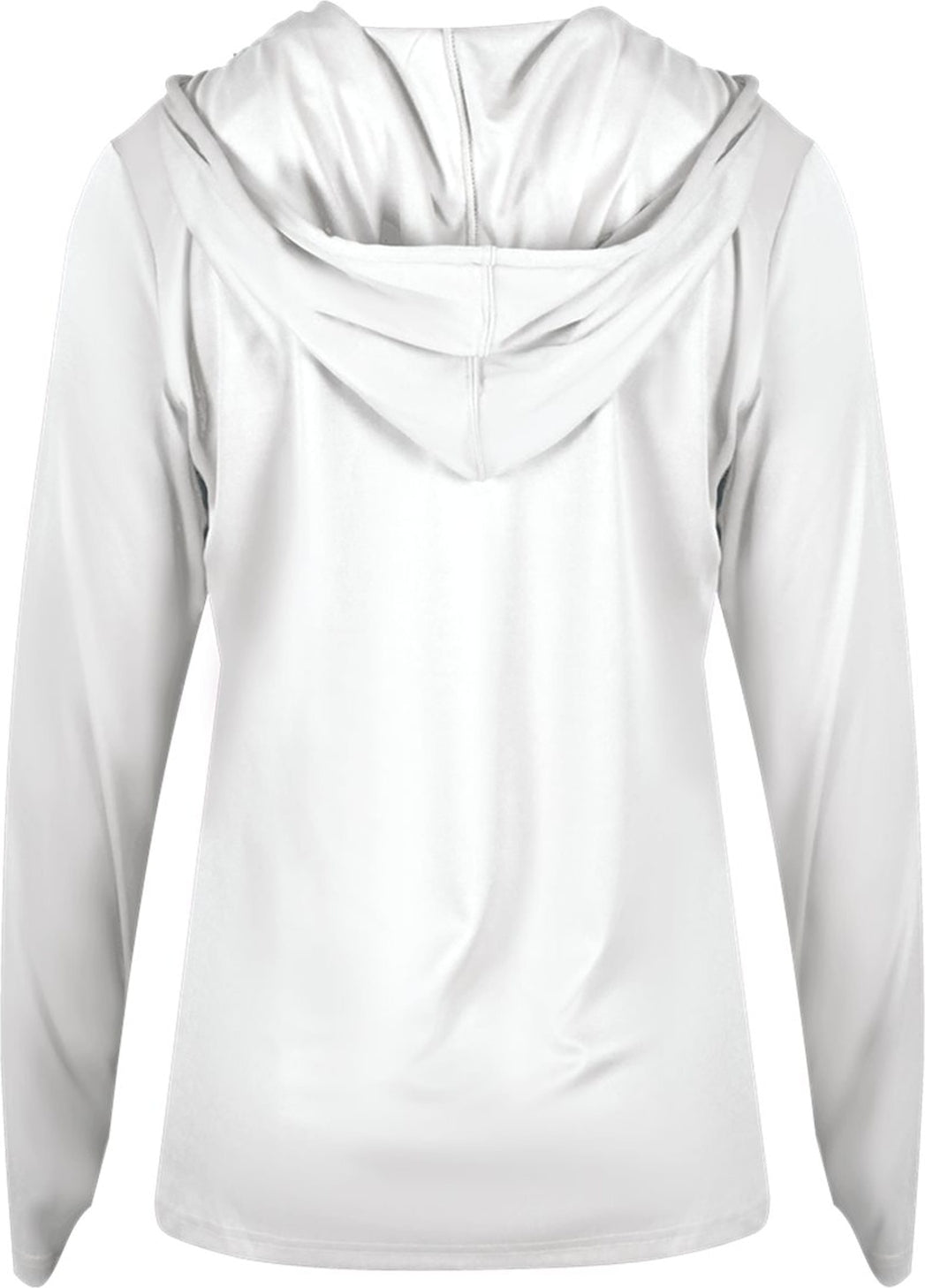 Rear View of WHITE LADIES B-CORE L/S HOOD TEE