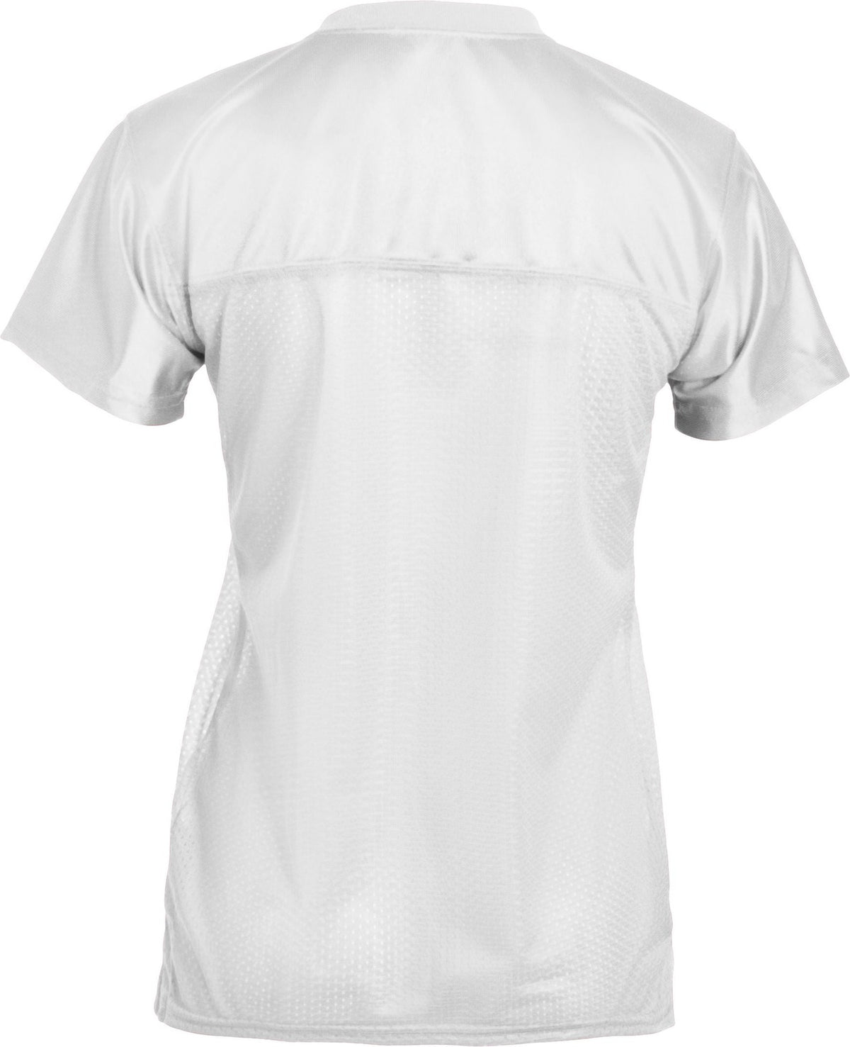 Rear View of WHITE LDS JR FIT REPLICA FOOTBALL T