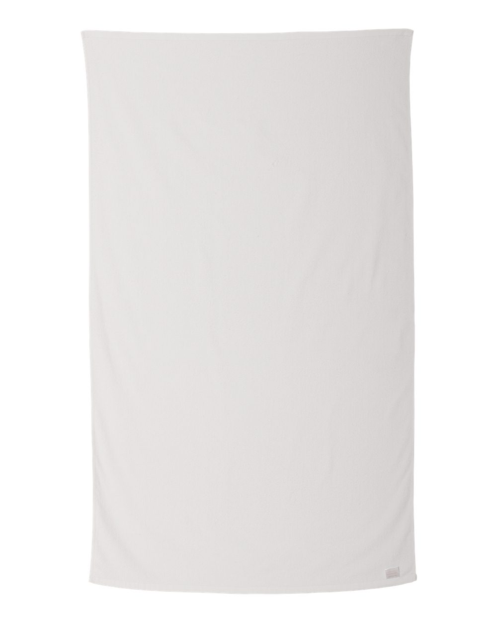 Front View of White Legacy Velour Beach Towel - C3560