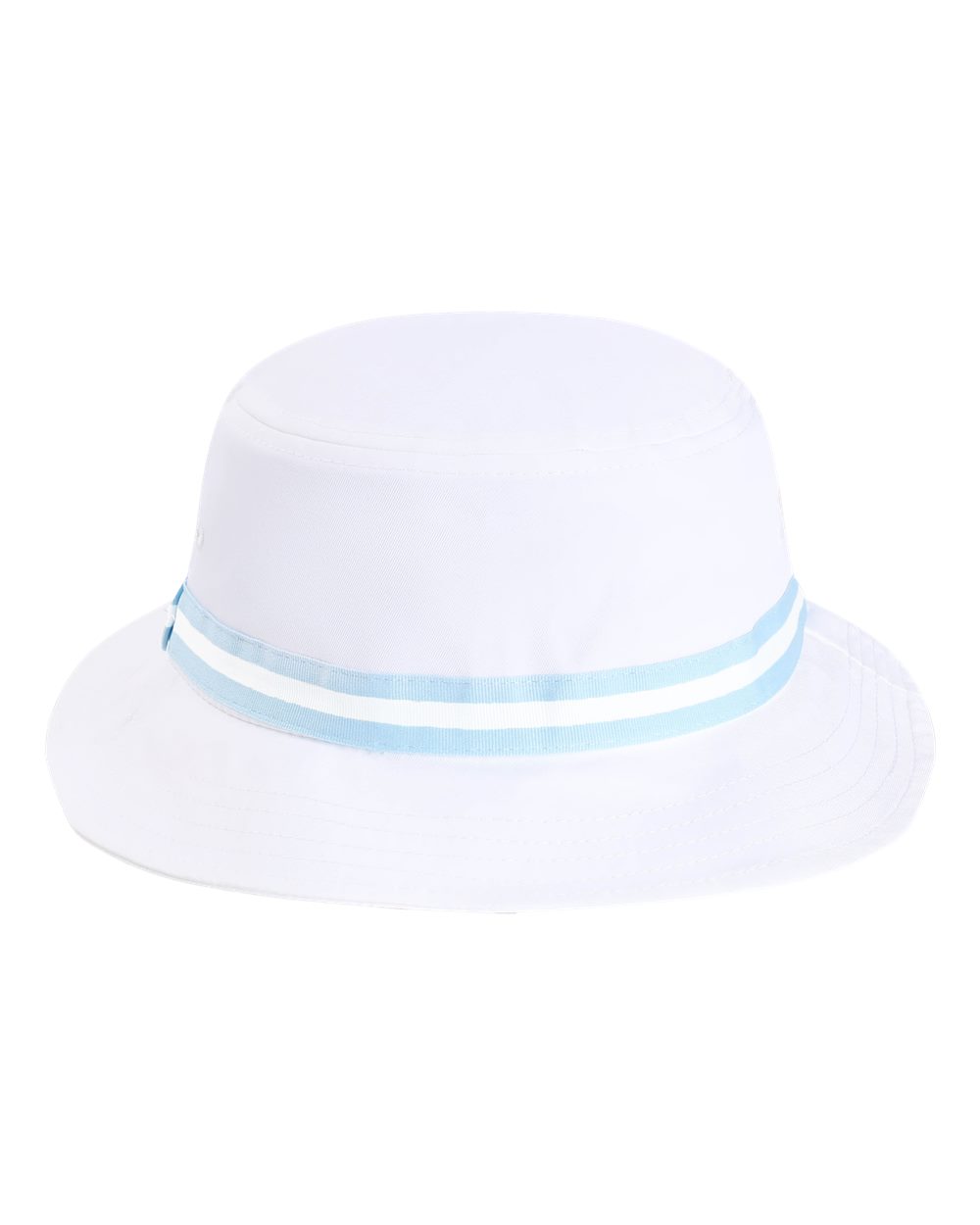 Front View of White/ Light Blue The Oxford Performance Bucket - 1371P