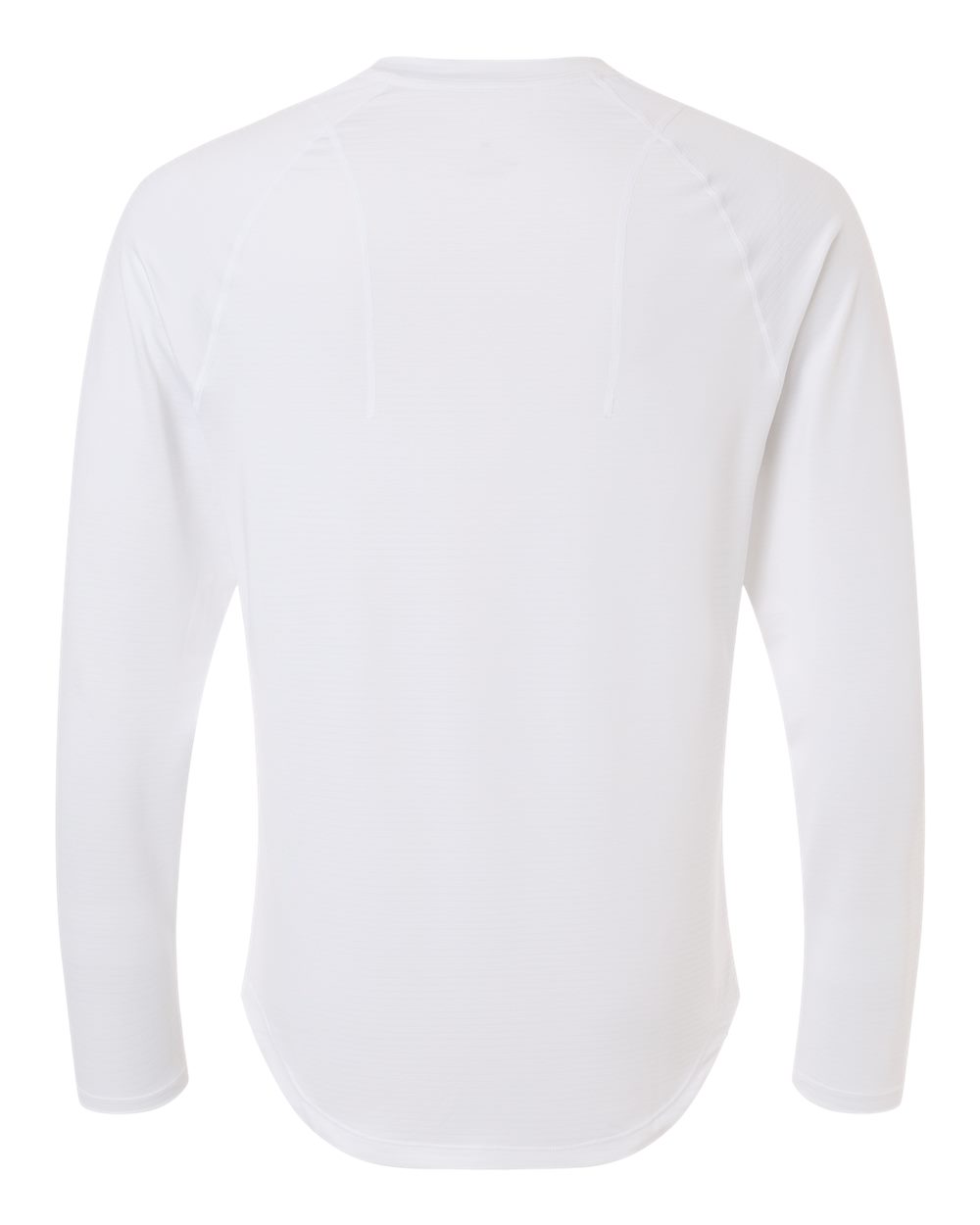 Front View of White Men's Enzo Long Sleeve T-Shirt - LSM00T018 plain