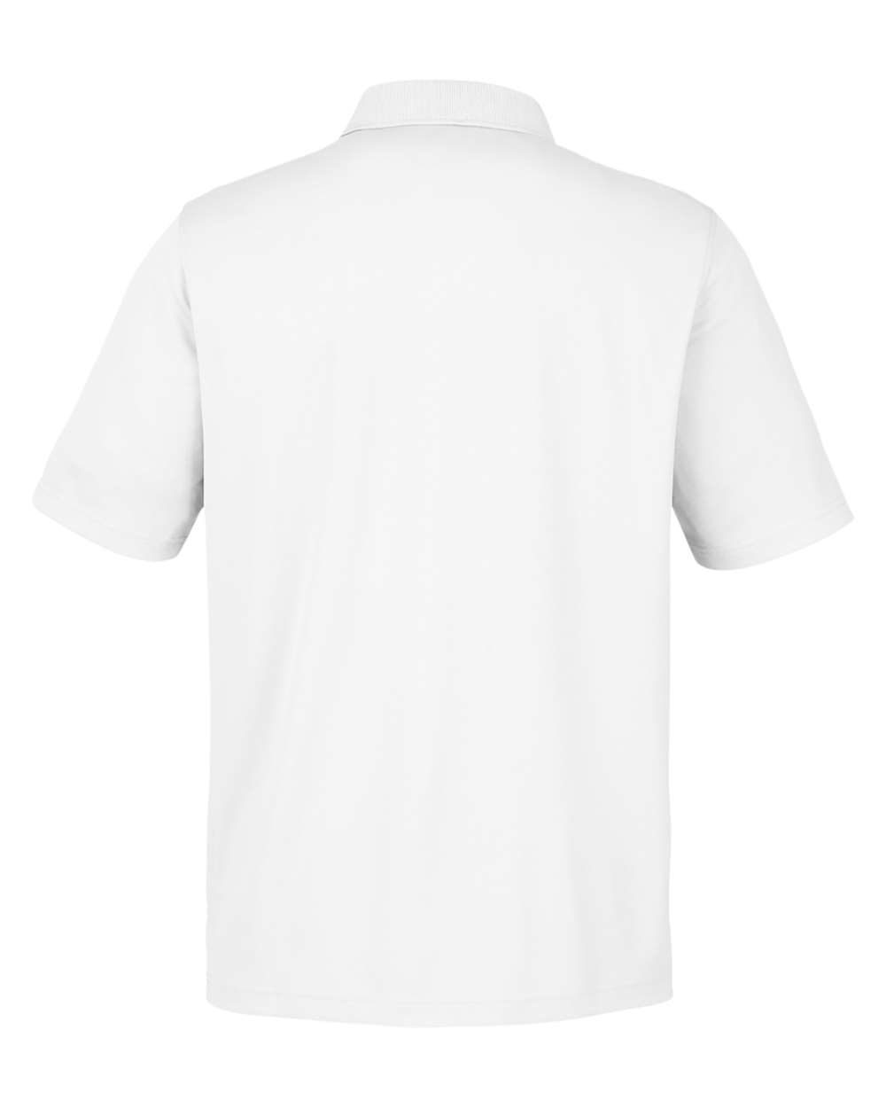 Front View of White Men's Market Snag Protect Mesh Polo - CE104