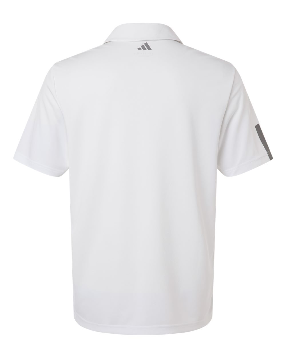 Rear View of White Men's Performance 3-Stripes Climacool Polo - A719 plain