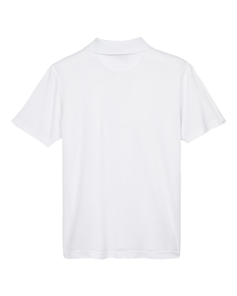 Front View of White Men's Polyester Jersey Polo - M315