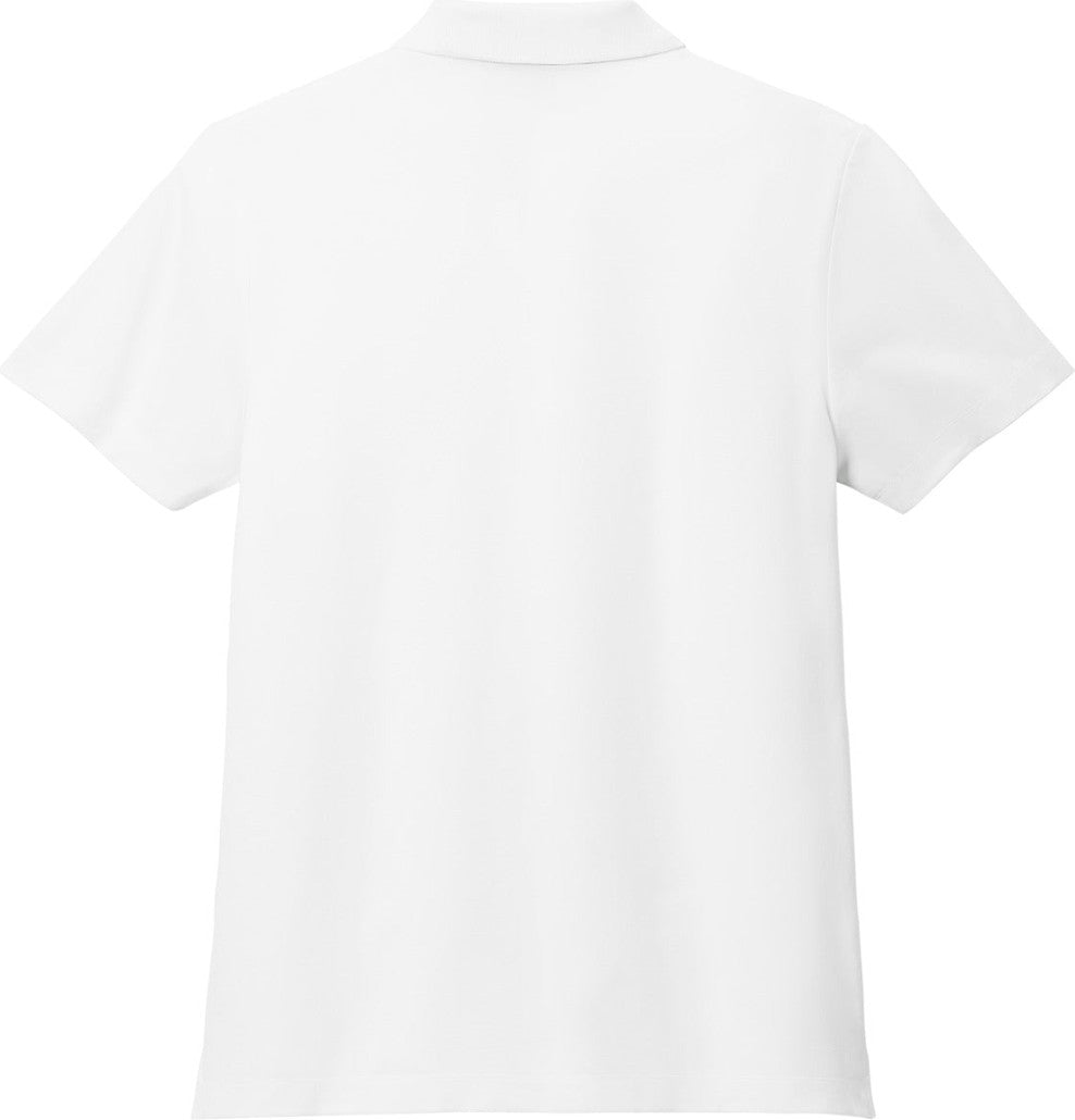 Front View of White Mercer+Mettle Stretch Pique Polo MM1004