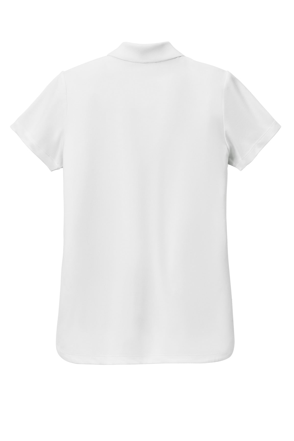 Front View of White Mercer+Mettle Women's Stretch Pique Polo MM1005