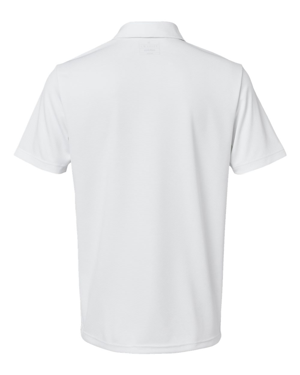 Front View of White Micro Pique Polo - A580