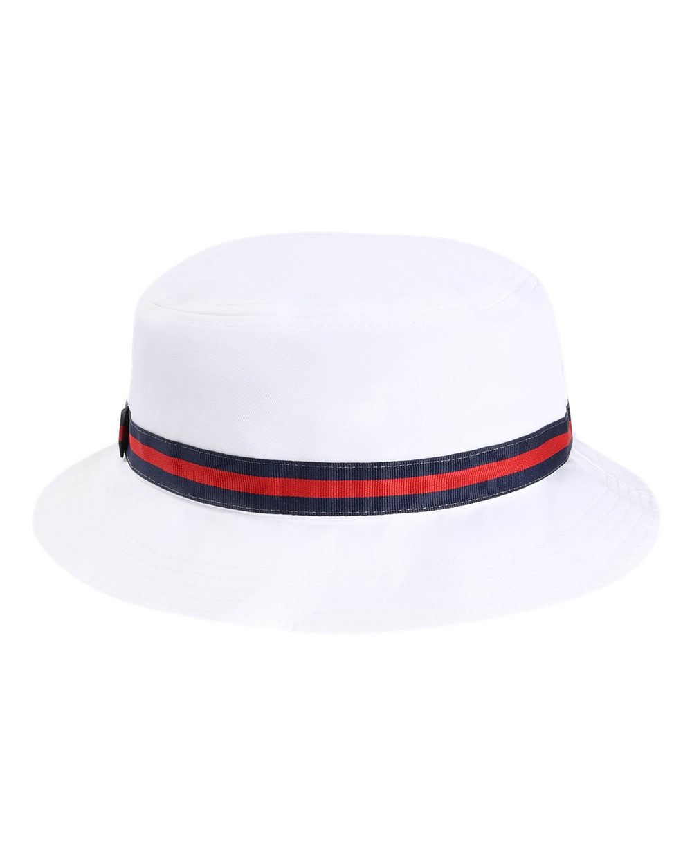 Front View of White/ Navy/ Red The Oxford Performance Bucket - 1371P