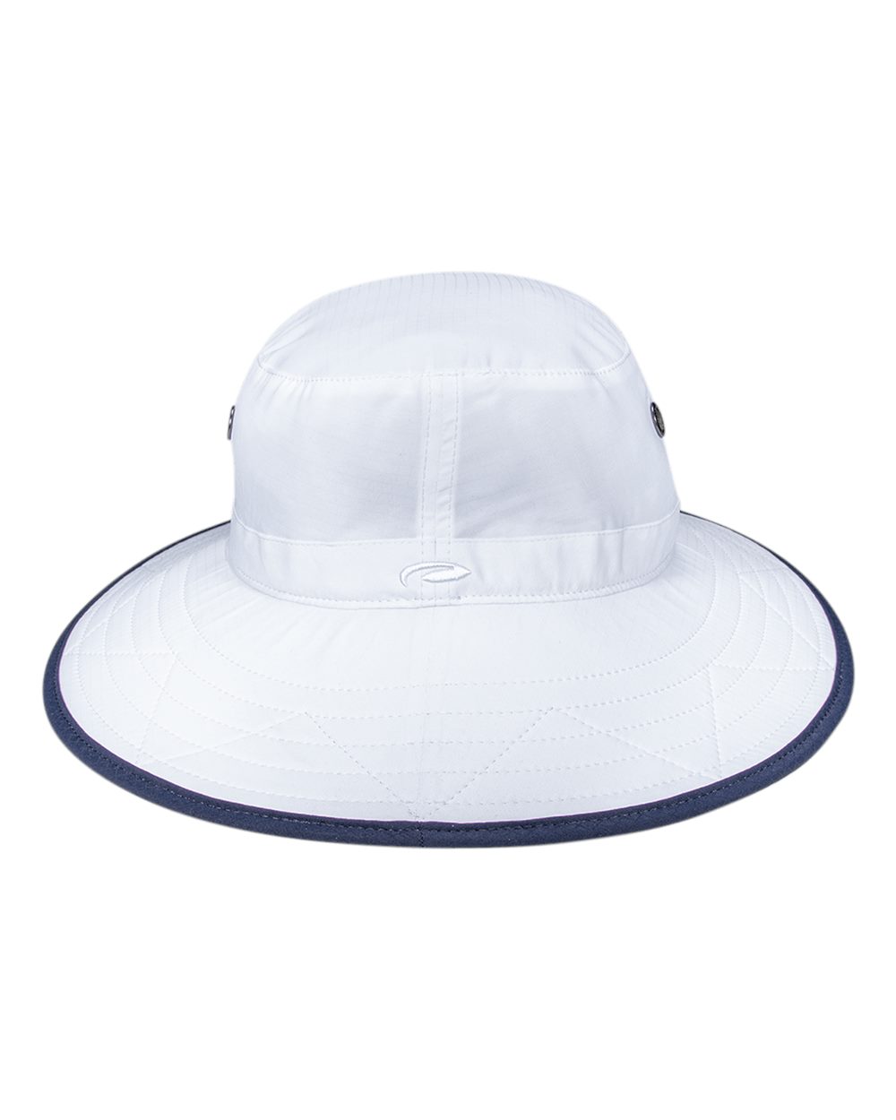 Rear View of White/ Navy Shademaker Booney - 9000 plain