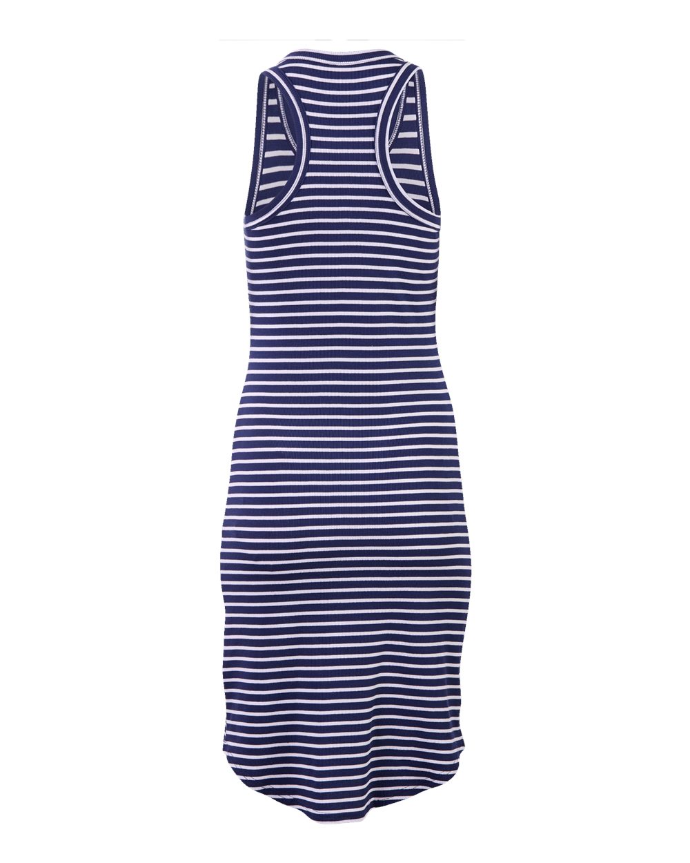 Front View of White/ Navy Women's Vivian Dress - BW4201