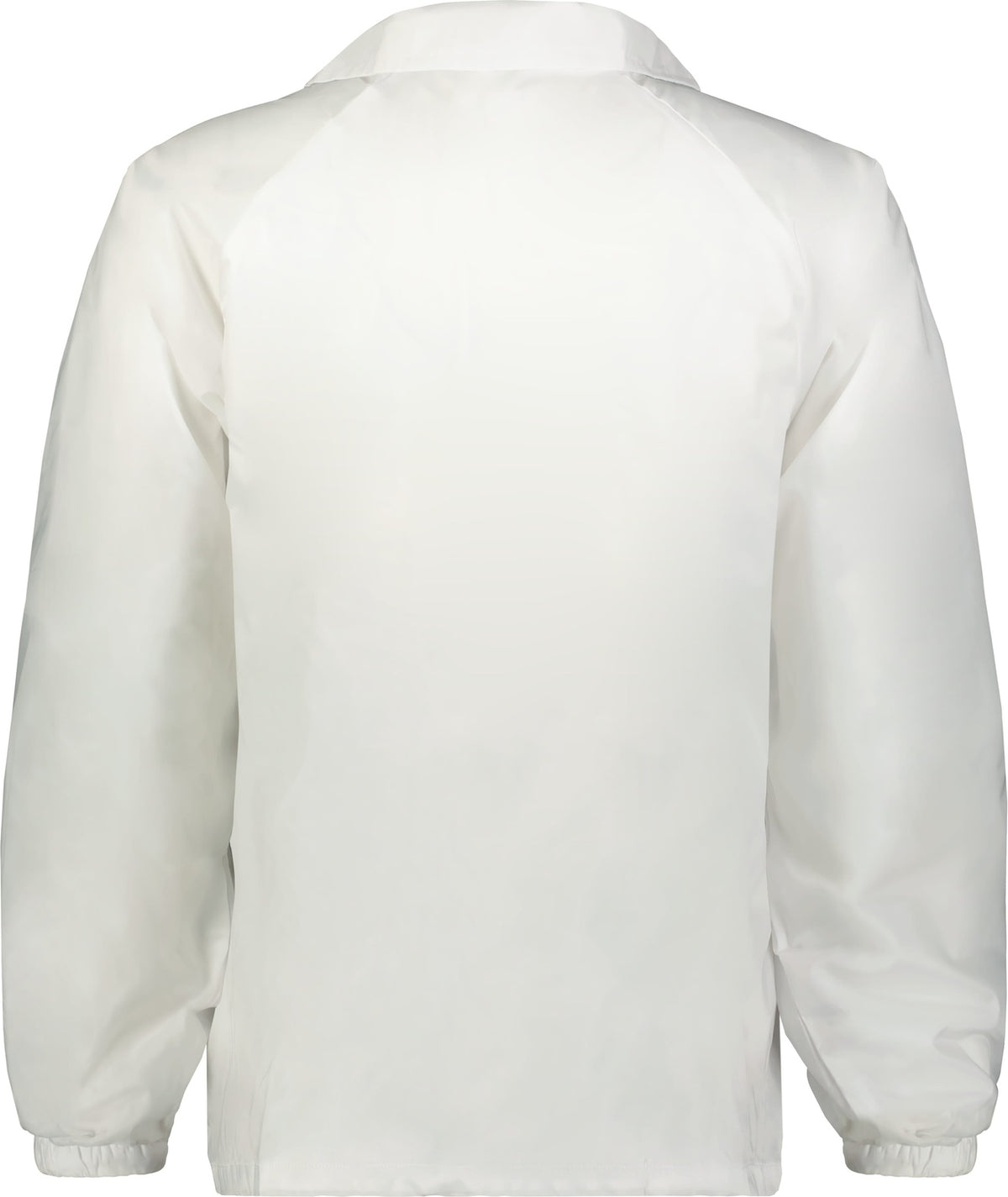 Rear View of WHITE NYLON COACH S JACKET/LINED