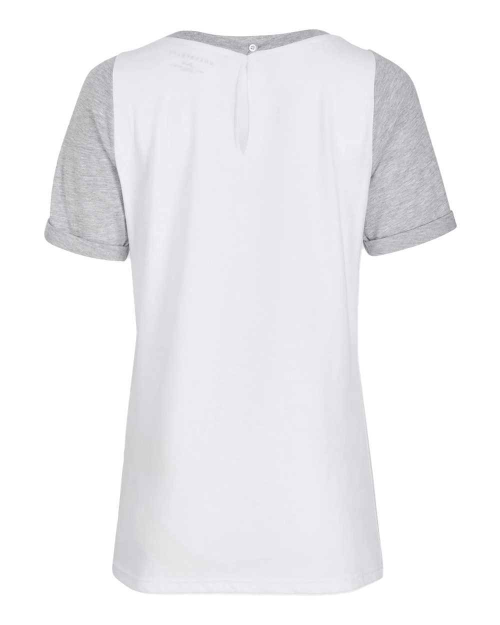 Front View of White/ Oxford Women's Carefree T-shirt - BW2404
