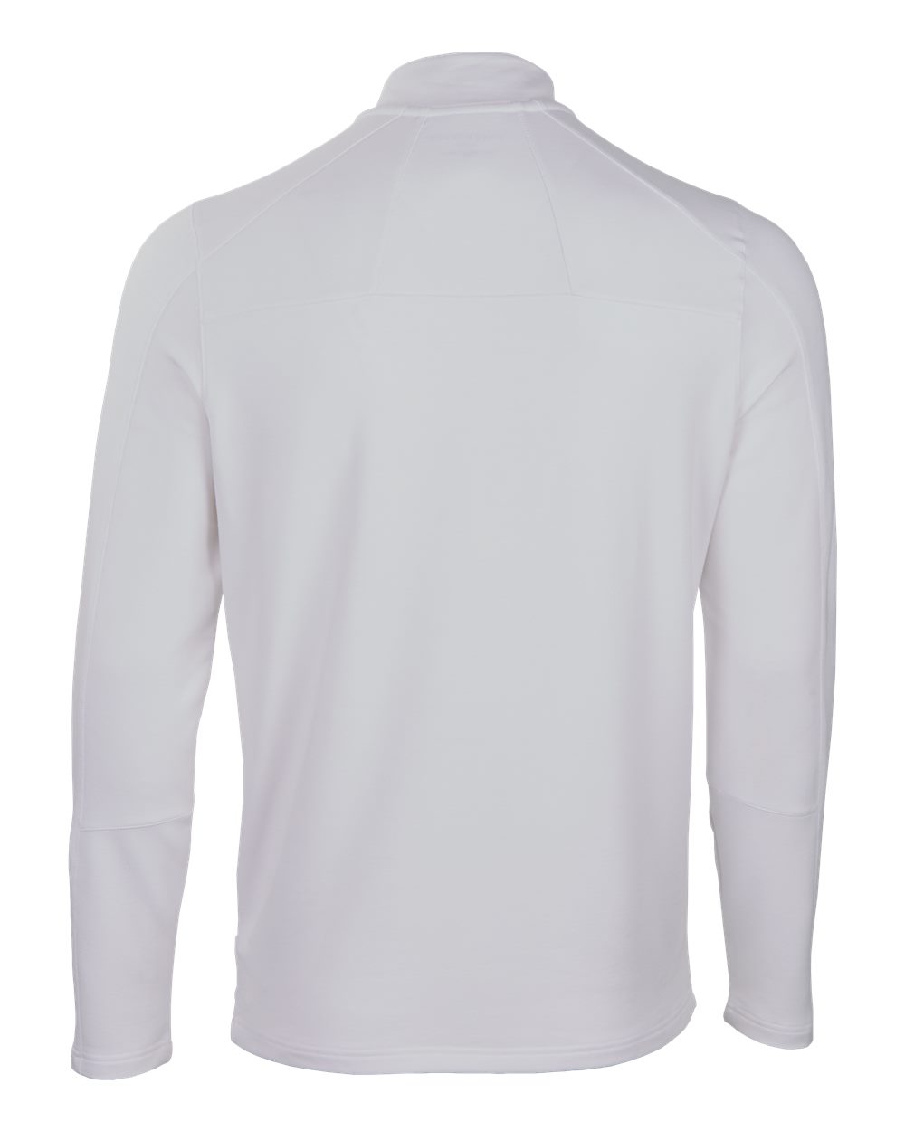 Front View of White Perfect Quarter-Zip Pullover - BM5203