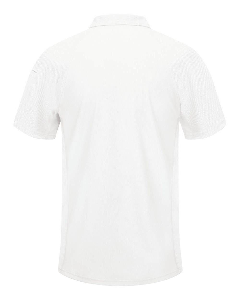 Front View of White Performance Knit® Flex Series Active Polo - SK92