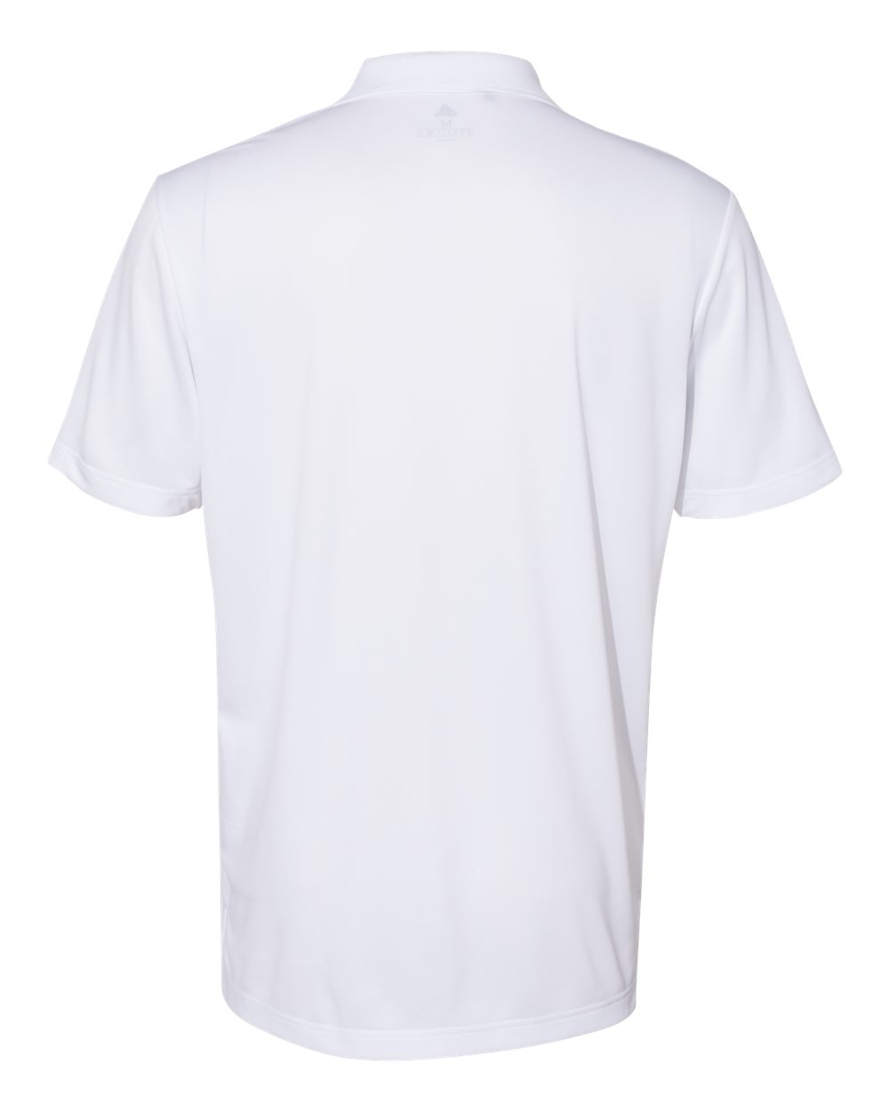 Front View of White Performance Polo - A230