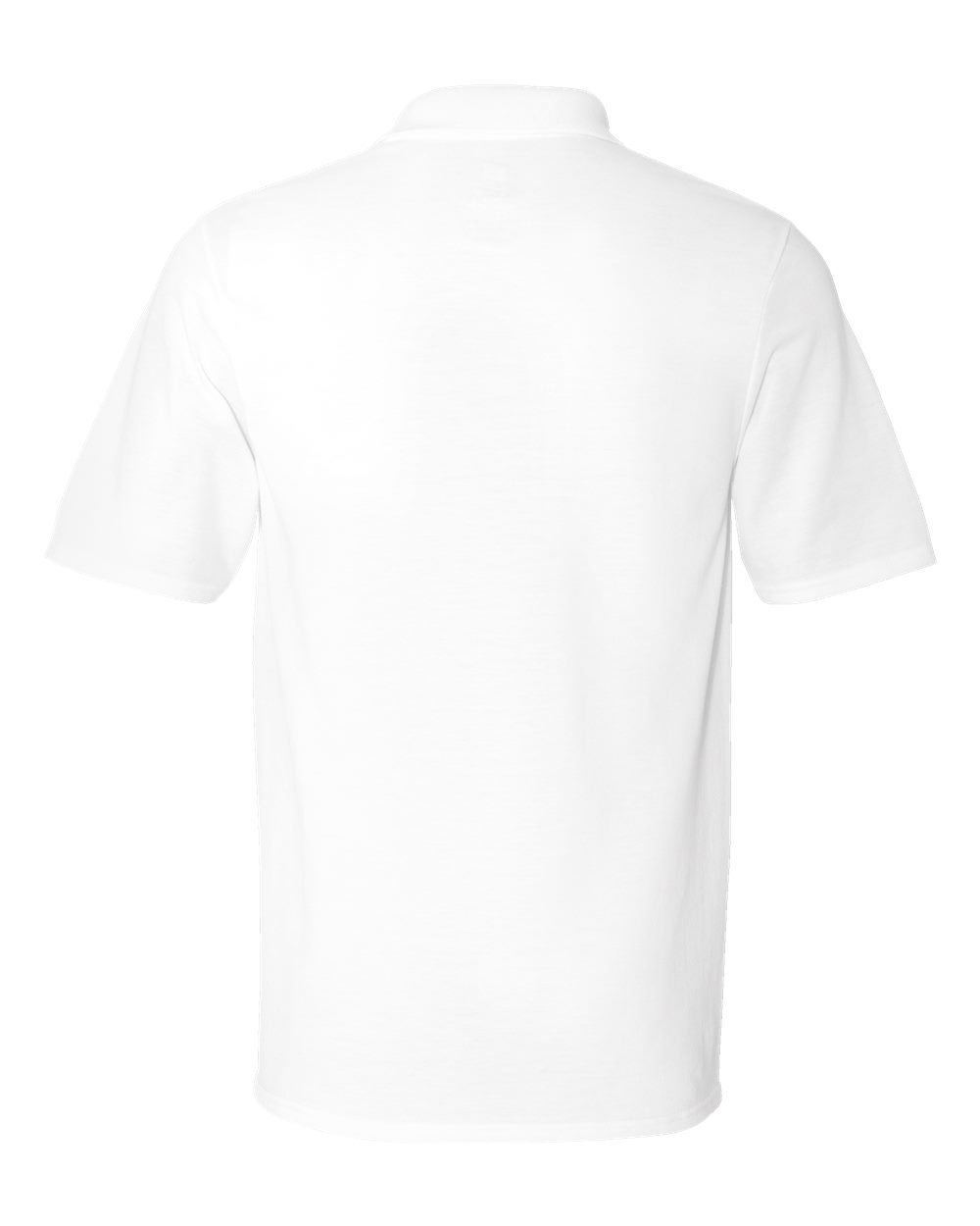 Front View of White Piqué Polo - 055P