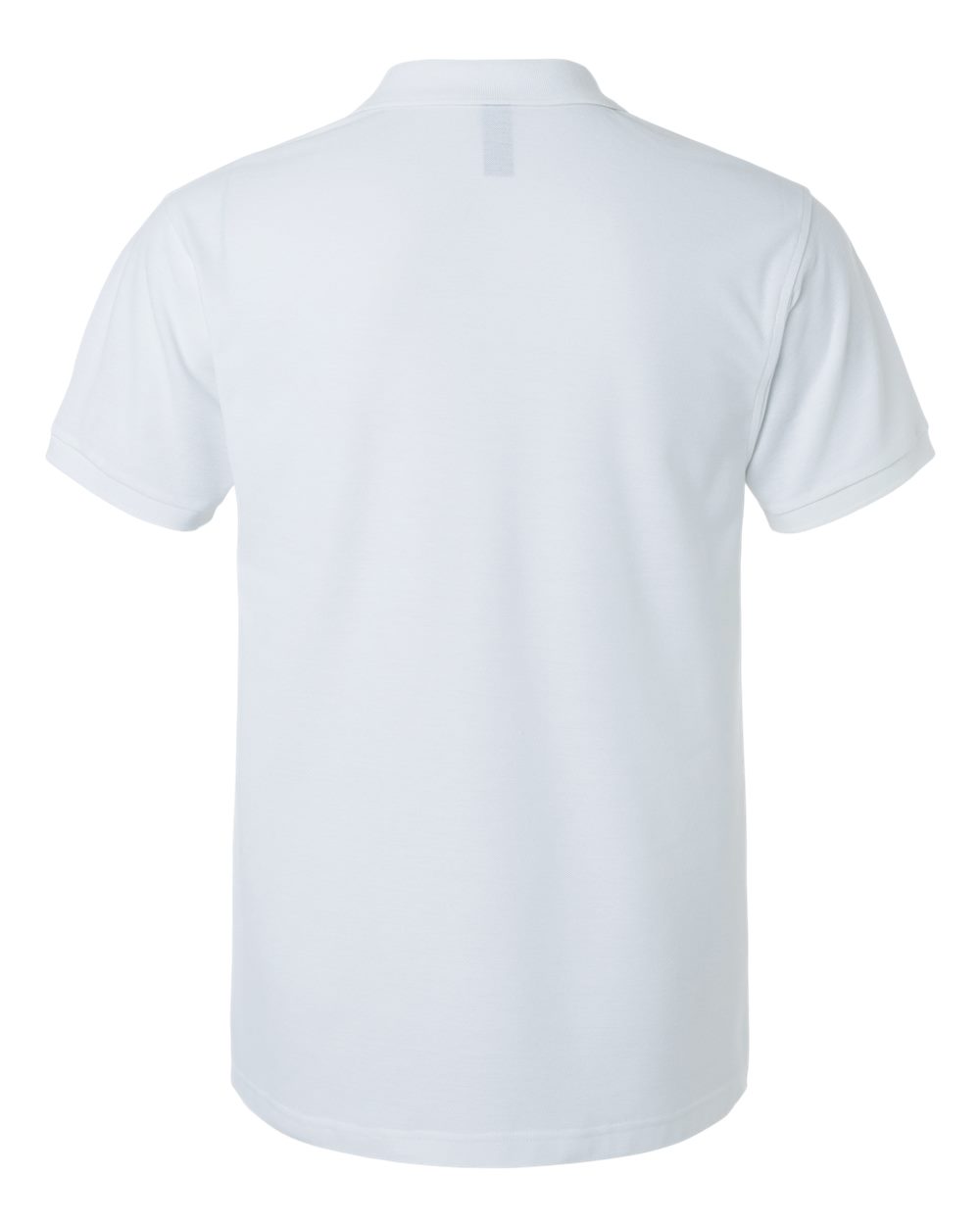 Front View of White Pique Polo - 62800