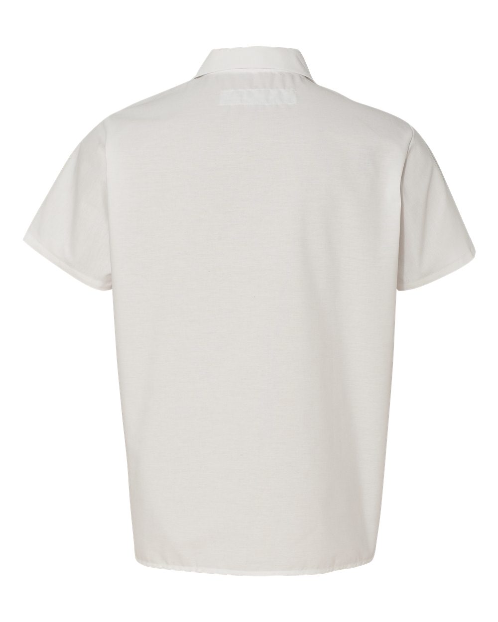 Rear View of White Poplin Cook Shirt with Gripper Closures - 5020