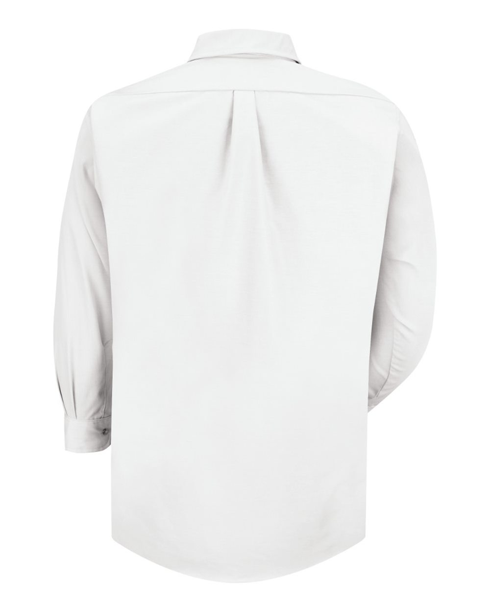 Front View of White Poplin Dress Shirt - SP90