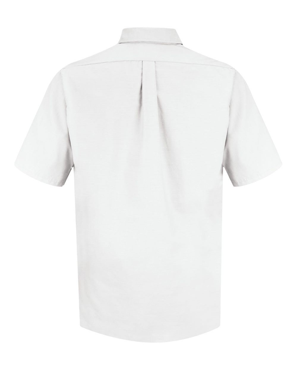 Front View of White Poplin Short Sleeve Dress Shirt - Tall Sizes - SP80T