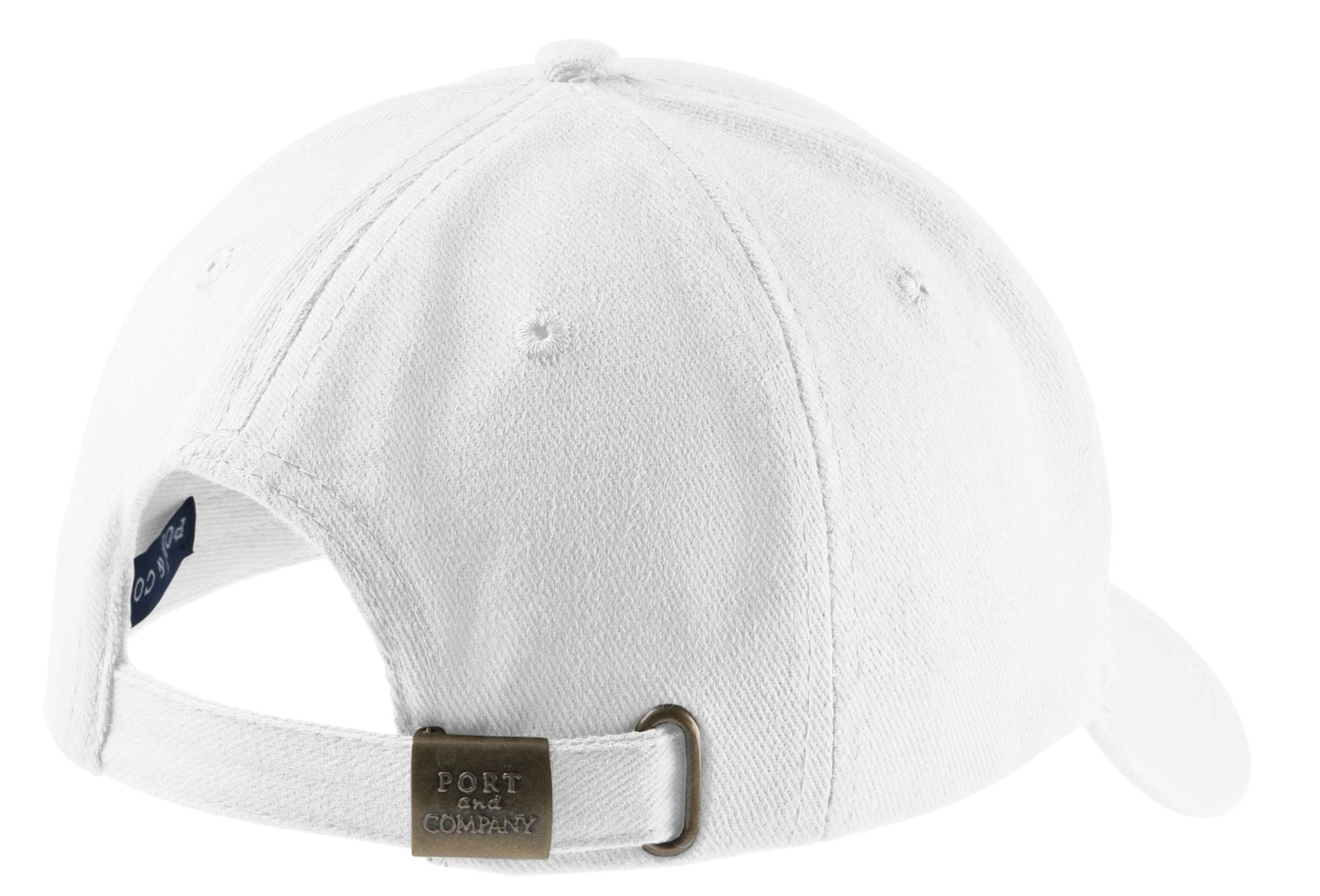 White Port Authority Brushed Twill Cap. CP82