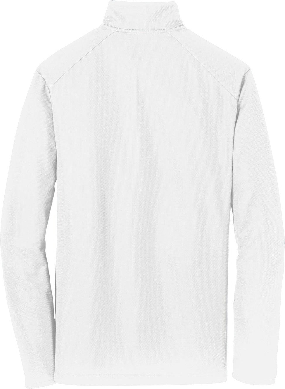Front View of White Port Authority Pinpoint Mesh 1/2-Zip. K806