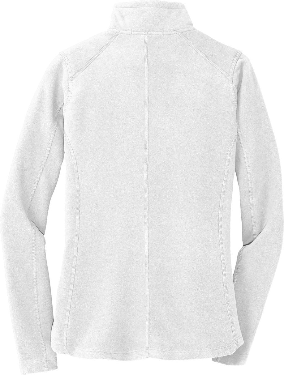 Front View of White Port Authority Women's Microfleece Jacket. L223
