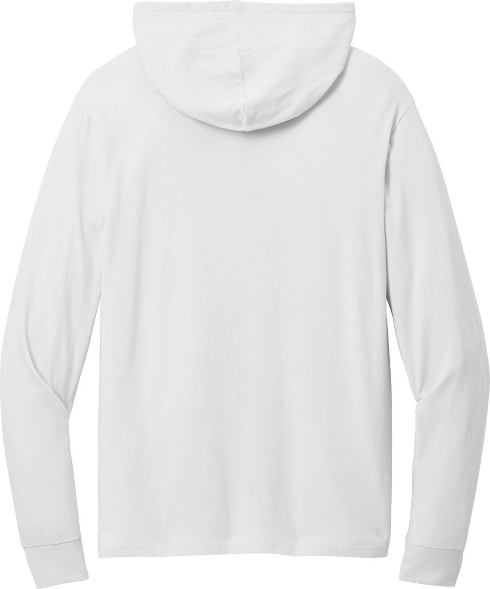 Front View of White Port & Co Beach Wash Garment-Dyed Pullover Hooded Tee PC099H