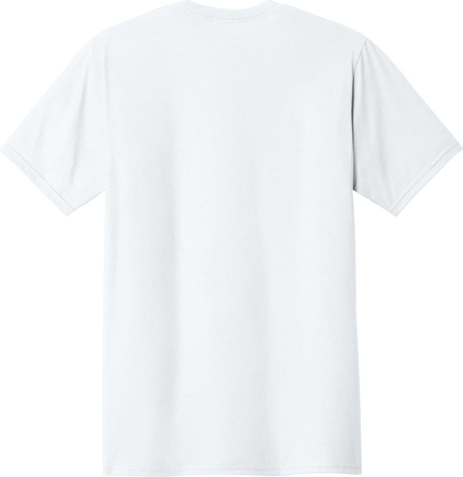 Front View of White Port & Co Fan Favorite Tee. PC450