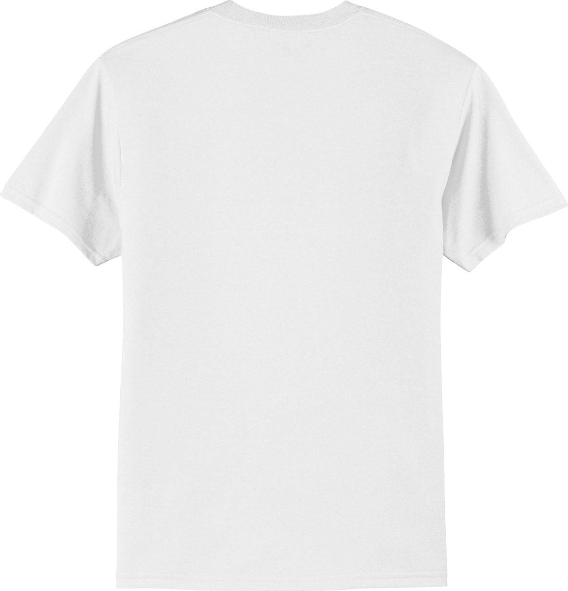 Front View of White Port & Co Tall Core Blend Tee. PC55T