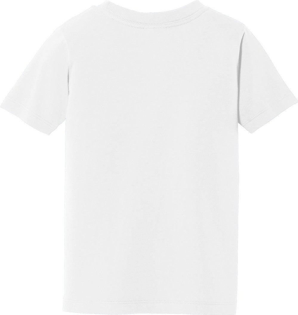 Front View of White Port & Co Toddler Fan Favorite Tee. PC450TD