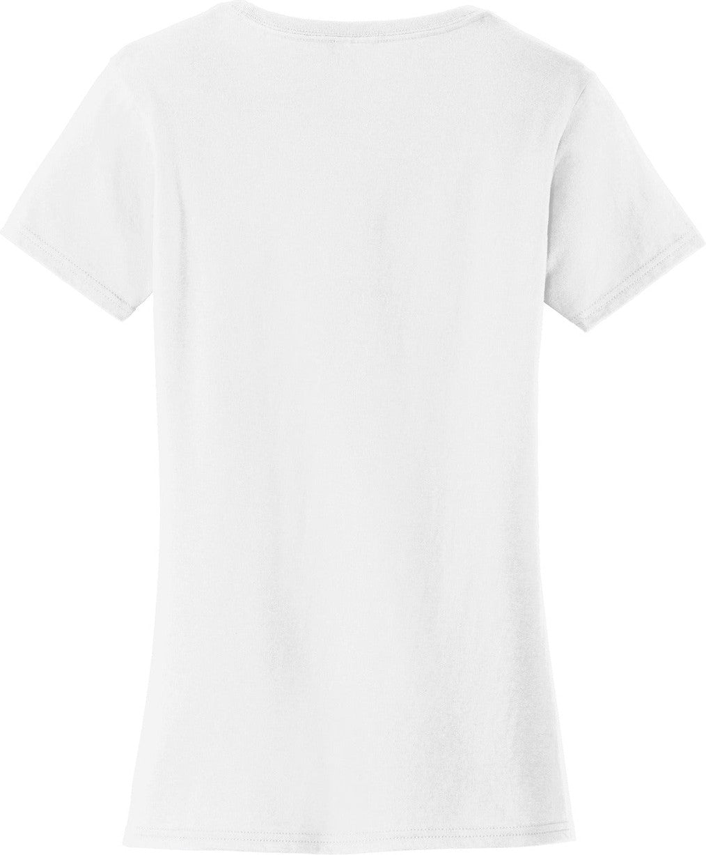 Rear View of White Port & Co Women's Fan Favorite Tee. LPC450