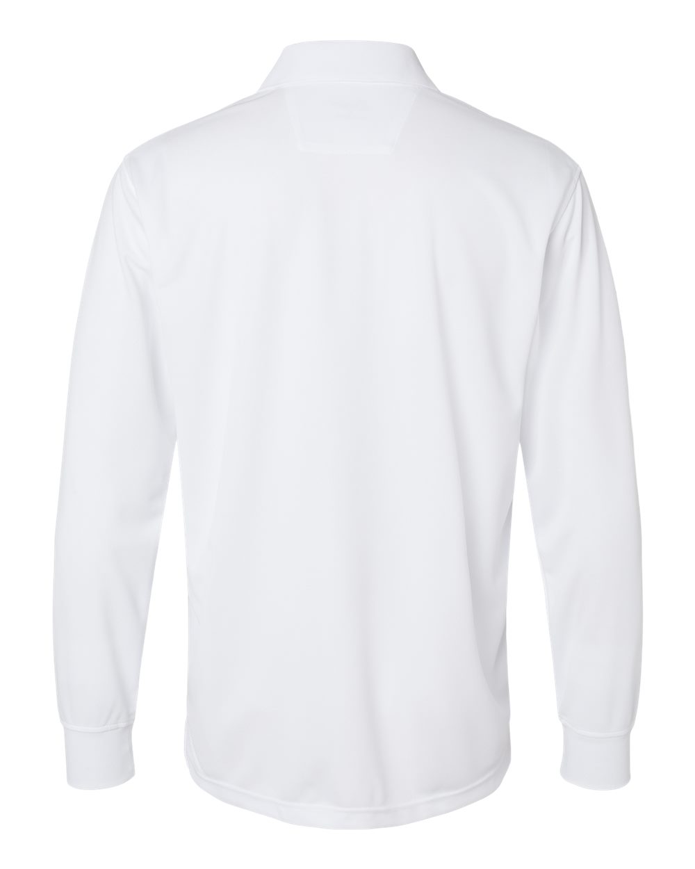 Front View of White Prescott Long Sleeve Polo - 110