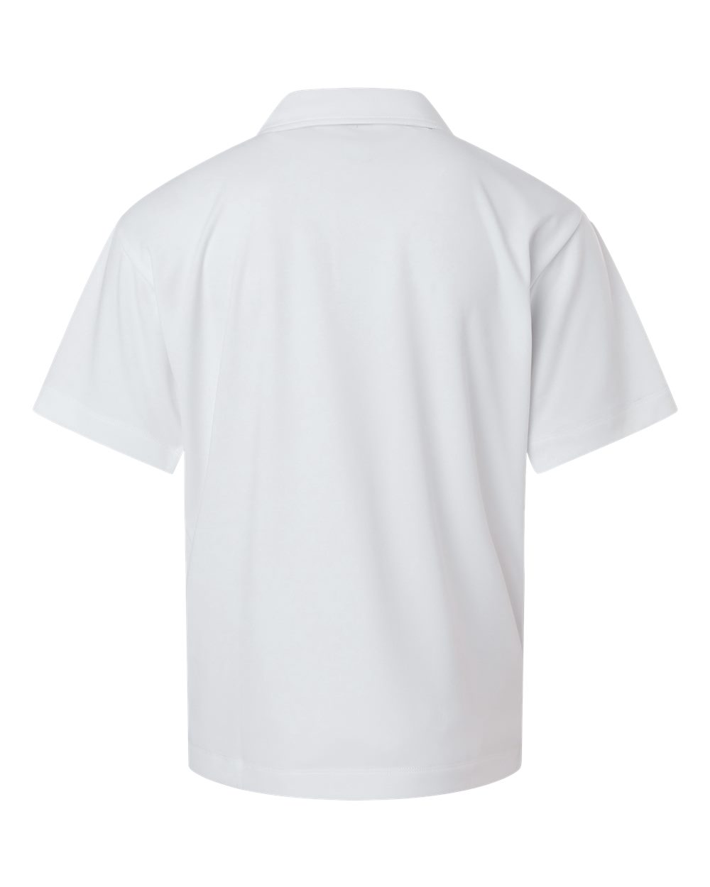 Front View of White Pro-Lock Youth Performance Polo - 41800Y