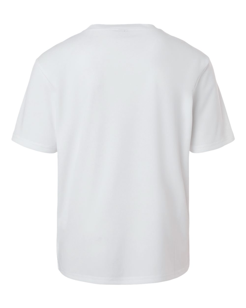 Front View of White Pro-Lock Youth Performance T-Shirt - 48000Y