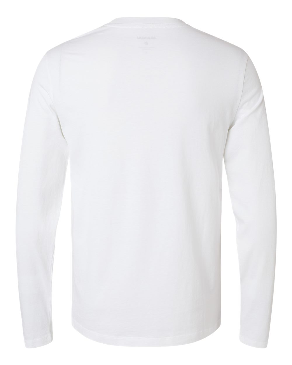 Front View of White RegenX Cotton Underscrub Long Sleeve T-Shirt - M30002U