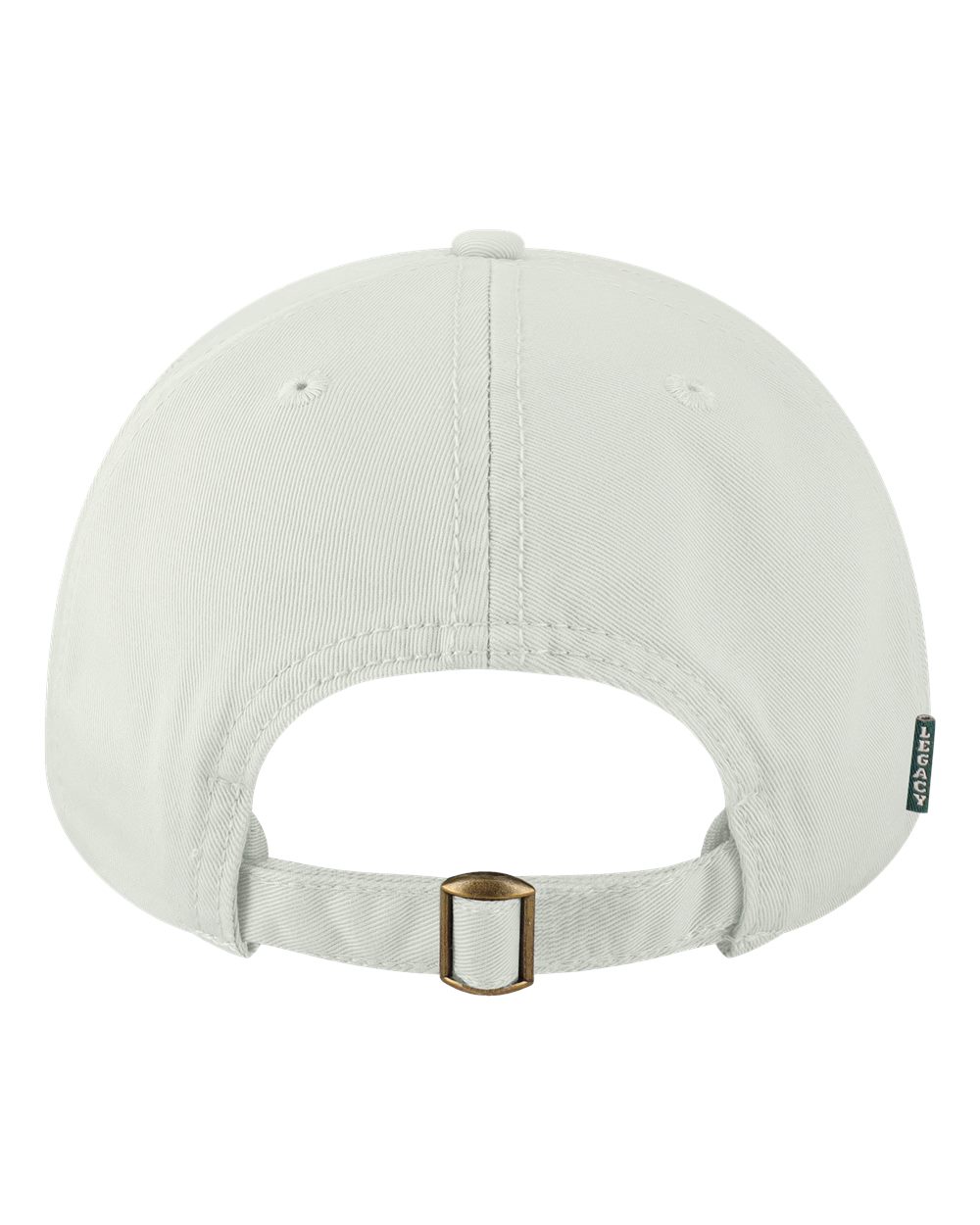 Front View of White Relaxed Twill Dad Hat - EZA