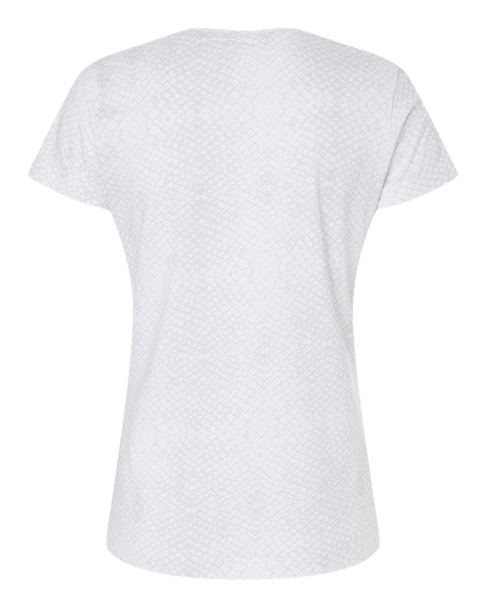 Rear View of White Reptile Women's Fine Jersey Tee - 3516