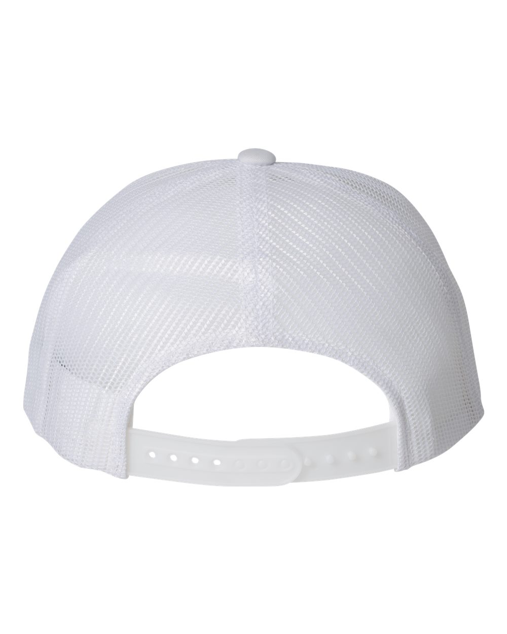 Rear View of White Retro Trucker Cap - 6606