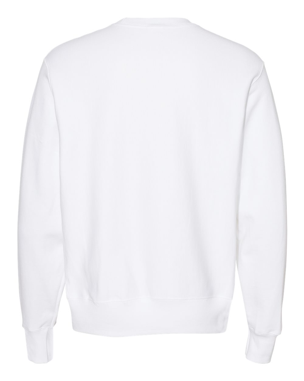 Front View of White Reverse Weave® Crewneck Sweatshirt - S149