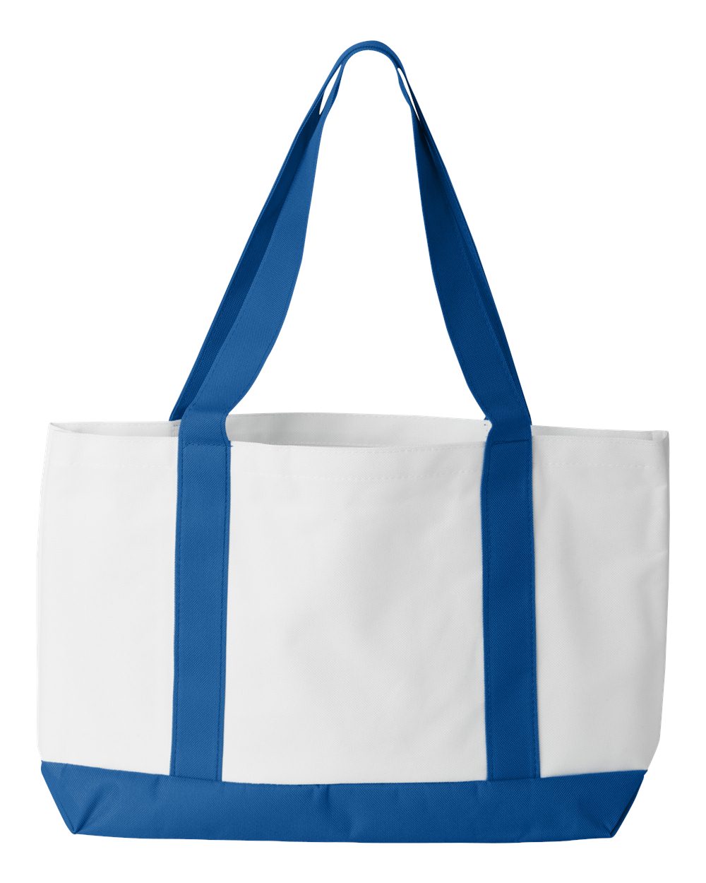Rear View of White/ Royal P&amp;O Cruiser Tote - 7002