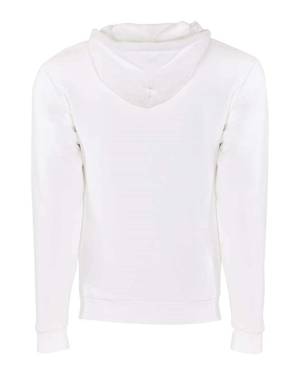 Rear View of White Santa Barbara Full-Zip Hoodie - 9602