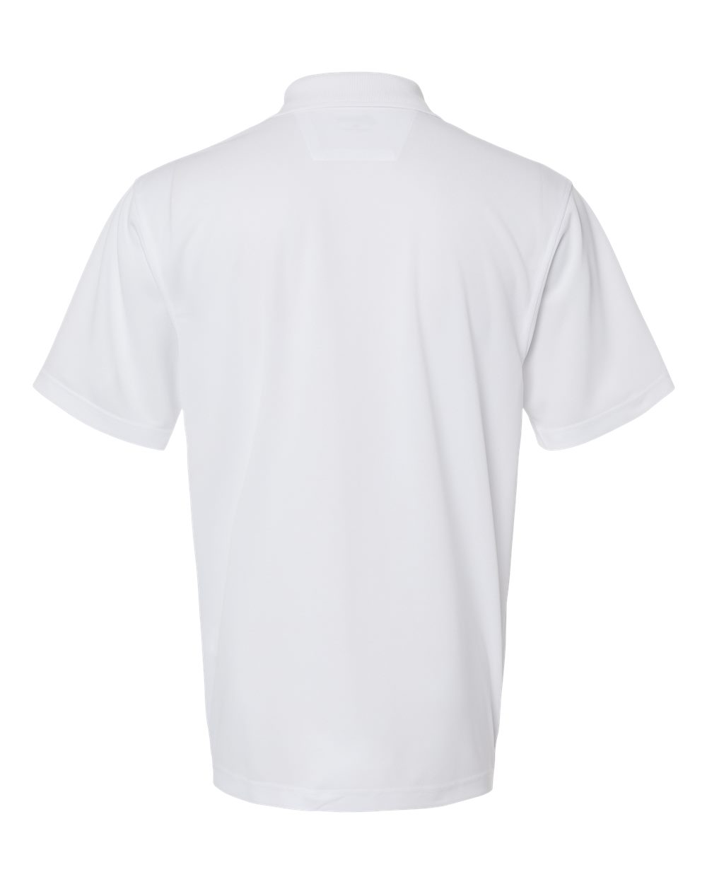 Front View of White Saratoga Performance Mini Mesh Polo - 100
