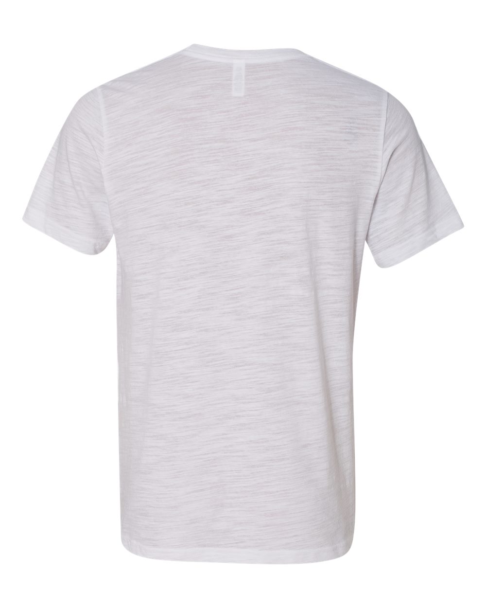 Rear View of White Slub Texture Tee - 3650